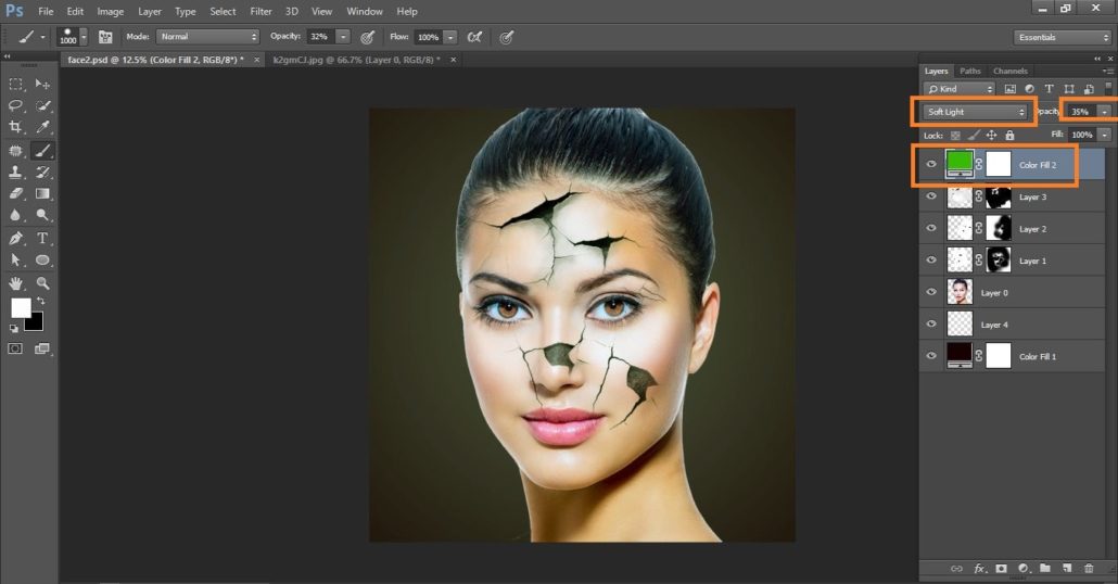 How to create a crack face effect in Photoshop - Expert Clipping